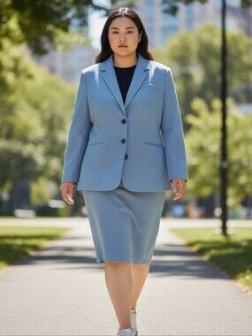 Jessica London Light Blue Women's Blazer